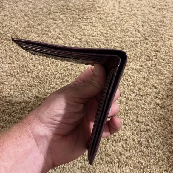 NWT Rare Ralph Lauren Purple Label Crocodile Skin Men Wallet Deep Purple - Picture 6 of 7